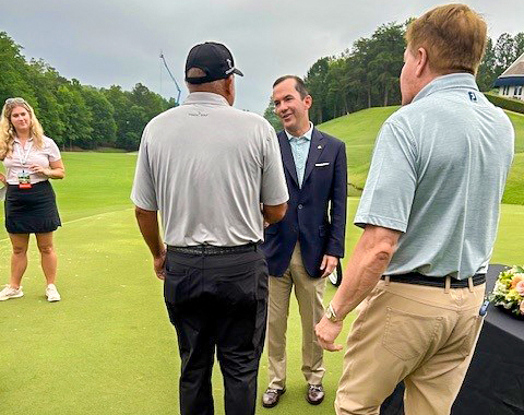 Christian White and Angel Cabrera