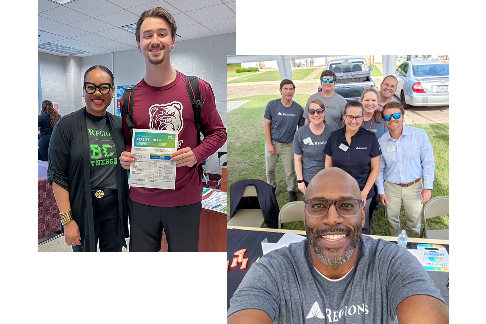 Enterprise group team and associate and a student at the Next Step Reality Check session.