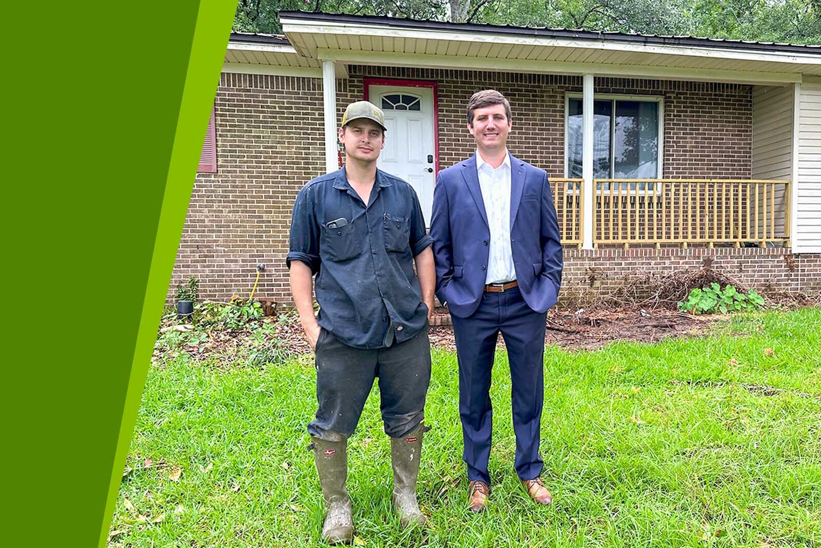 Joe Miller and JK Keasler from Regions Bank in front...