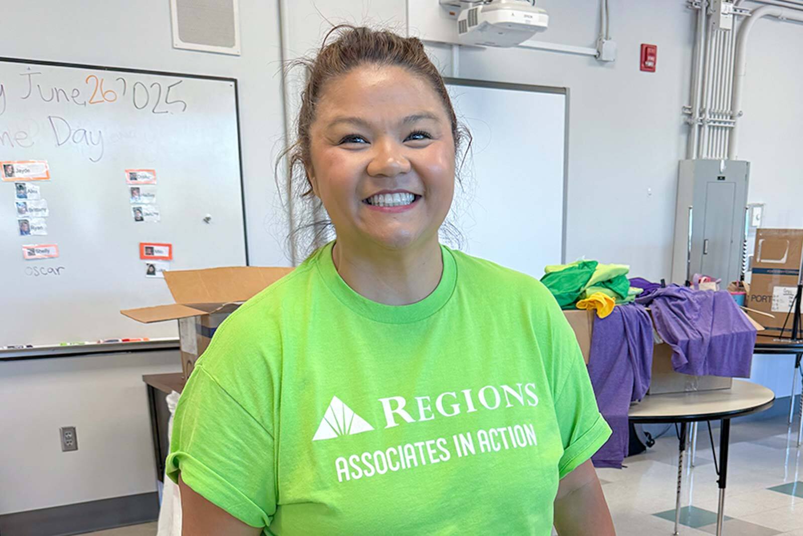 Chanda Jenkins, Marketing Project manager with Regions Home Improvement Financing at the Care Fair event.