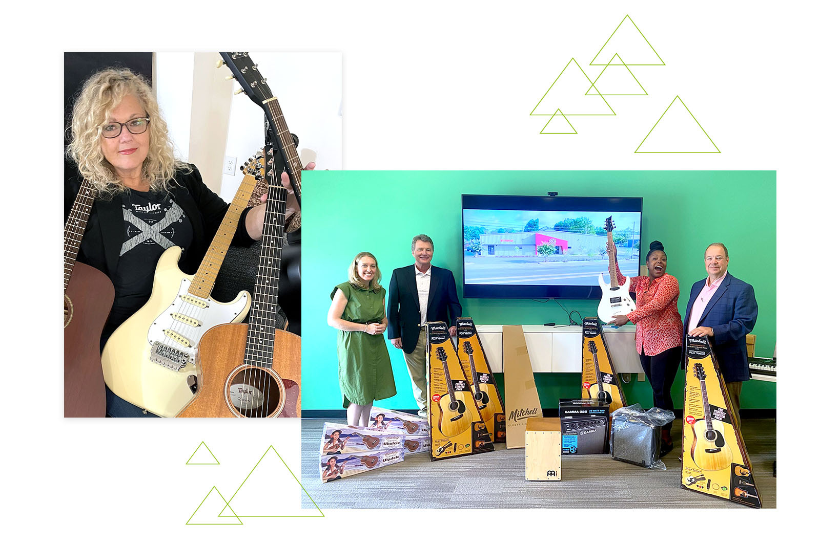 Sandy Green, president and CEO for Guitarists for Good and...