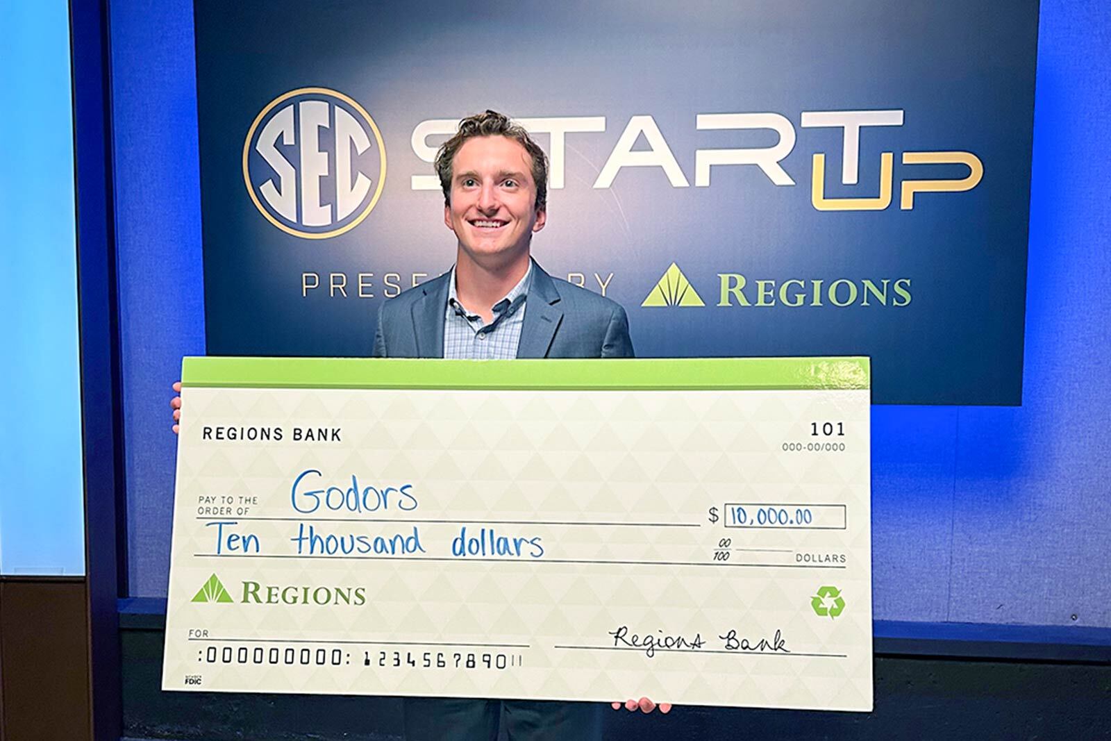 SEC Competition’s winner Cole Piotrowski, Ole Miss Track and Field.