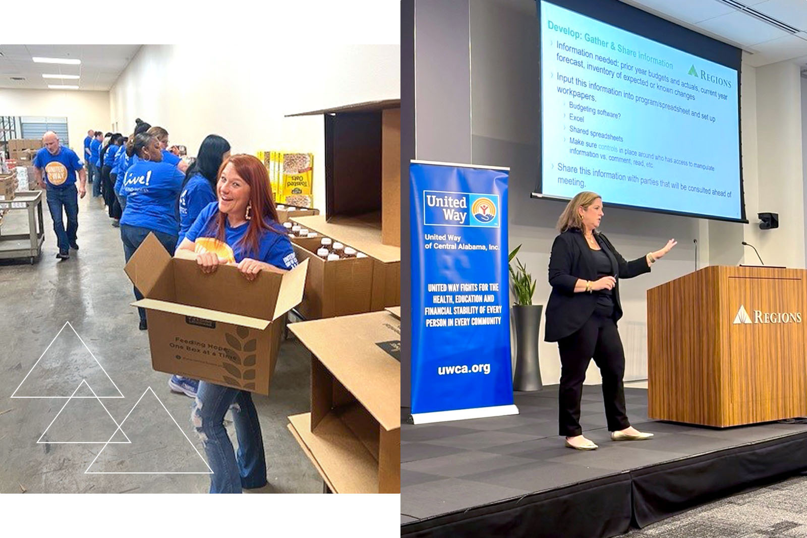 Regions volunteers for United Way.