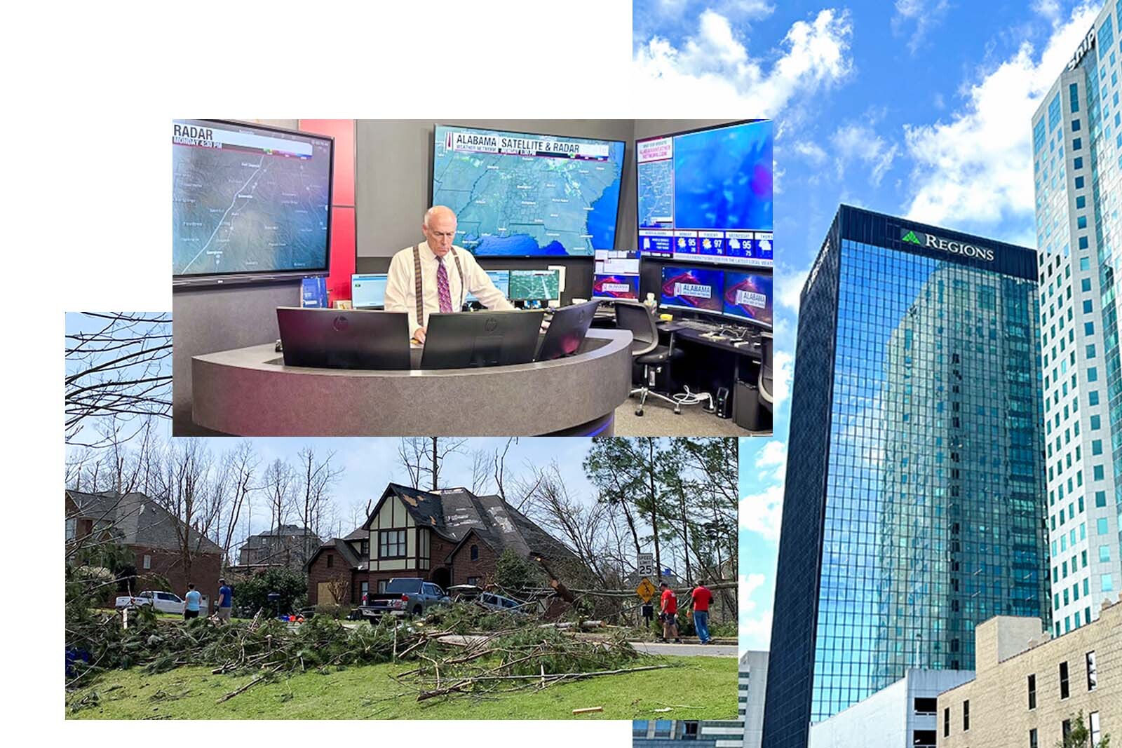 James Spann, chief meteorologist of the Alabama Weather Network broadcasting...