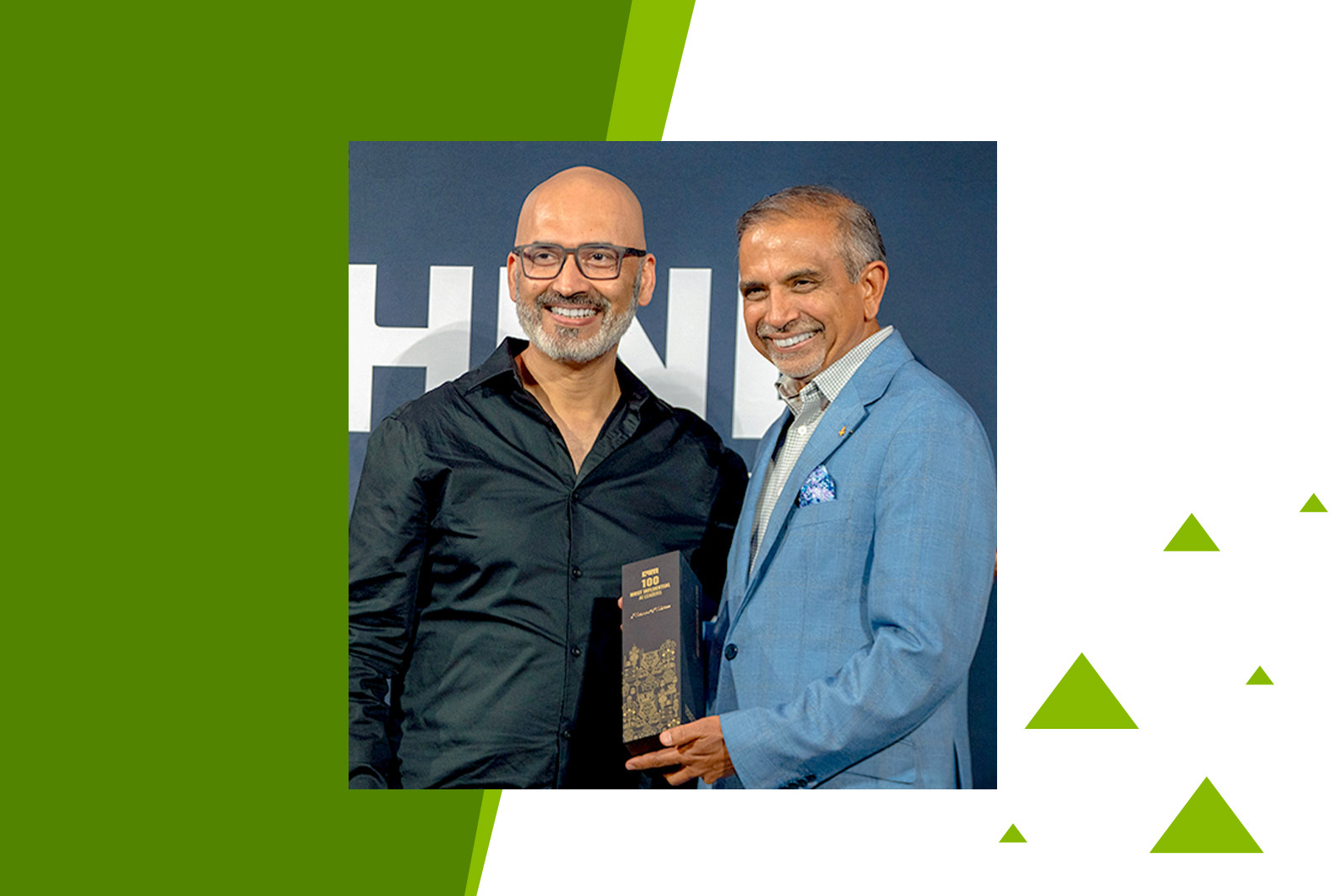 Manav Misra accepts the "Chief Analytics Officer of the year"...