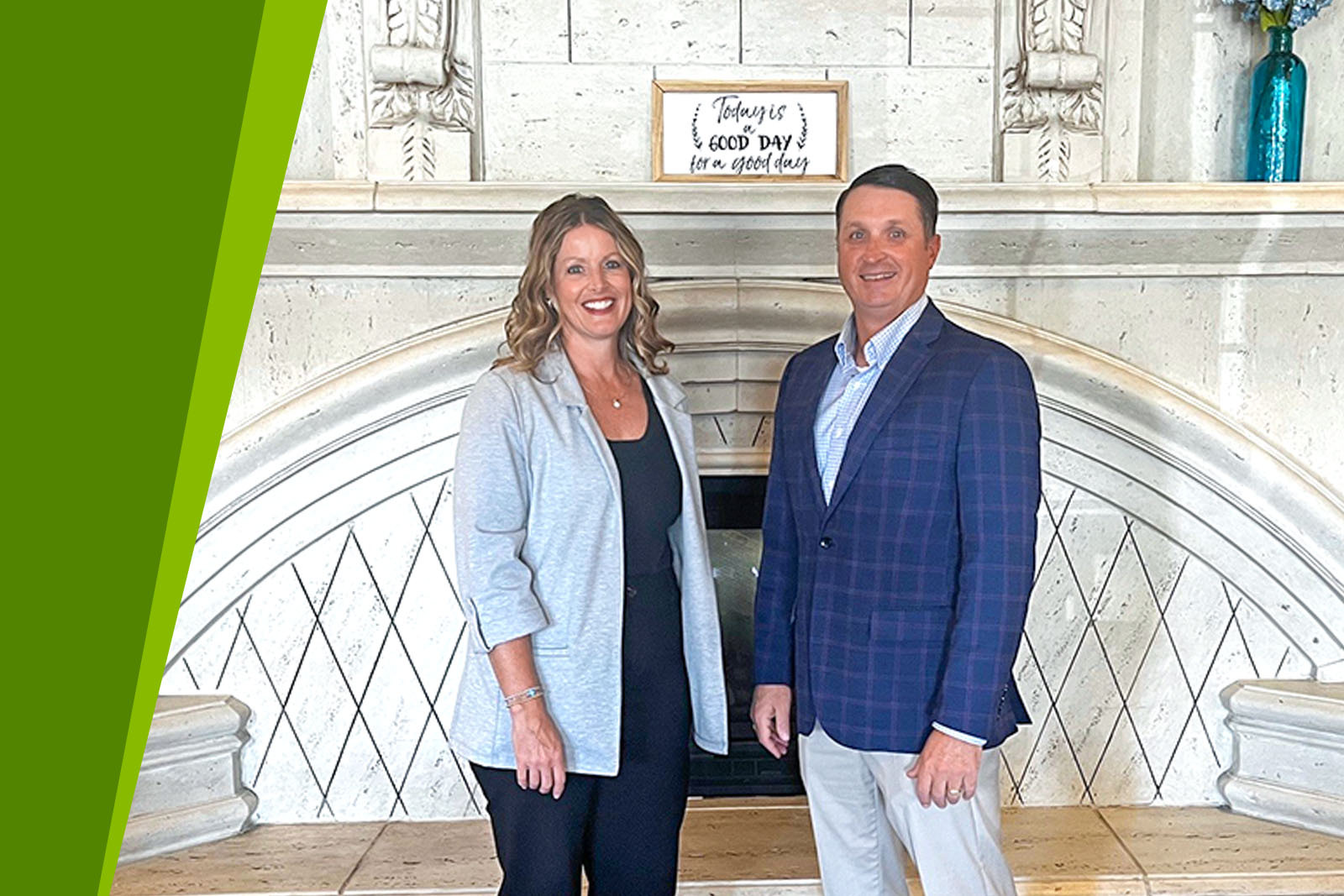 Melanie Brown, facilitator of Central Illinois CEO and Bart Rose,...