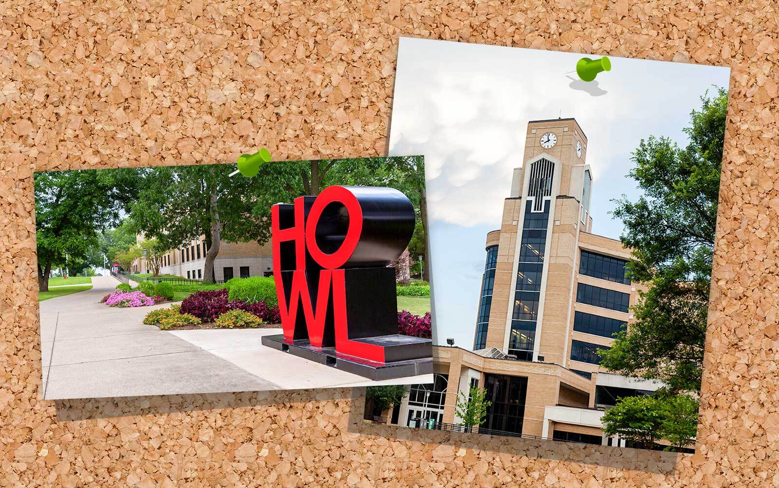 Collage from Arkansas State University campus images.