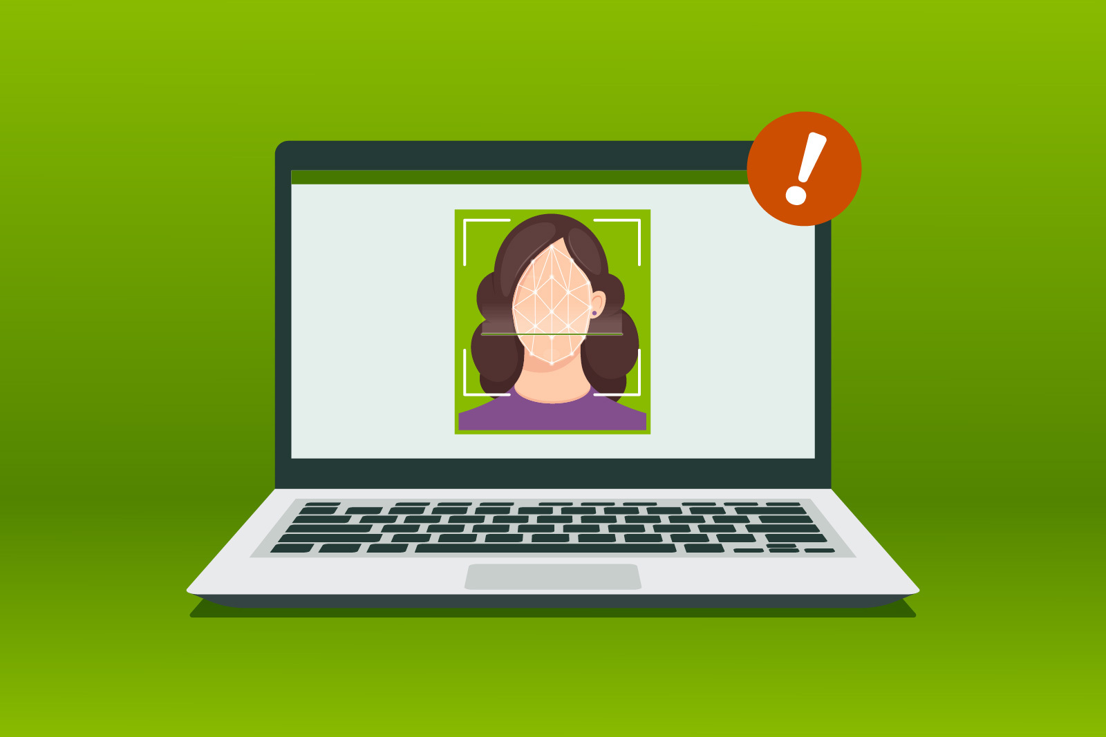 Deepfake scams illustration with the alert.