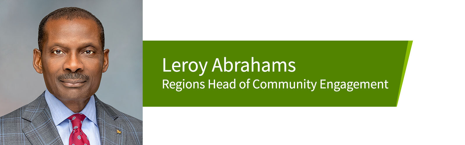 Leroy Abrahams, Regions Head of Community Engagement.