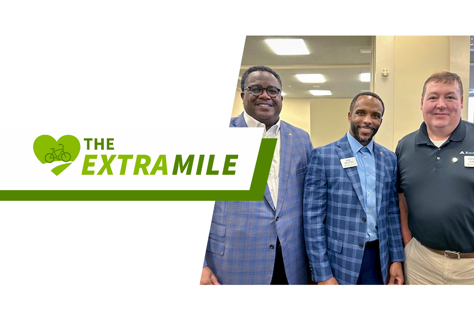 Regions' Otis Billups and teammates in the Extra Mile series.