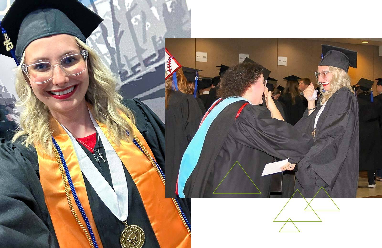 Misty Martin and Courtney Clements at the graduation.