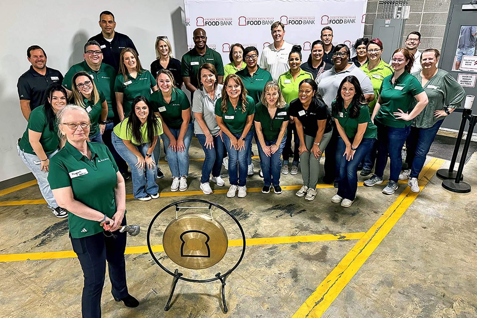 Regions Bank associates volunteering to help fight hunger with food banks.