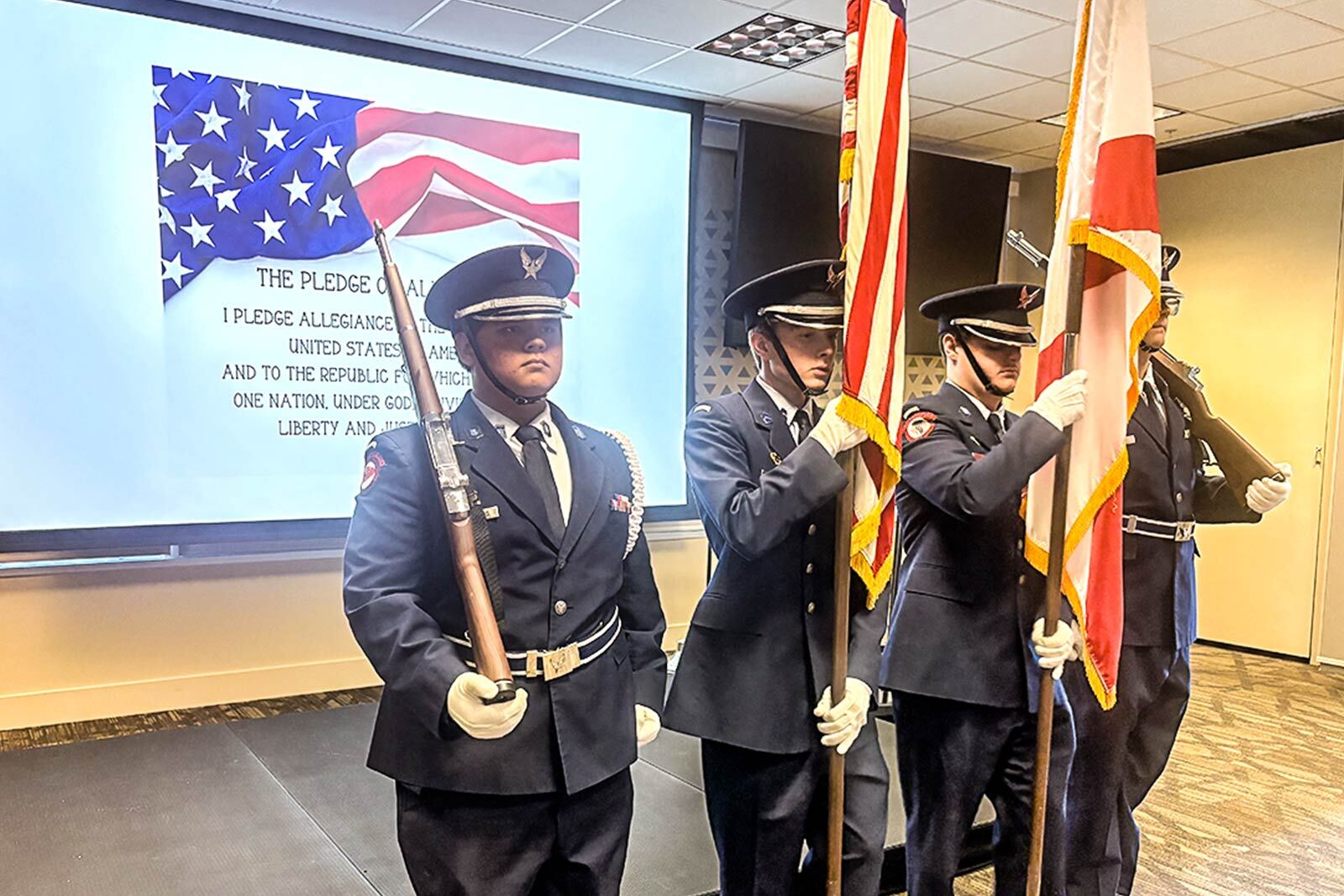 Regions Bank associates in Birmingham, Ala. commemorated Veterans Day during the week of Nov. 3 with flag ceremonies organized by the company’s local Impact Network.