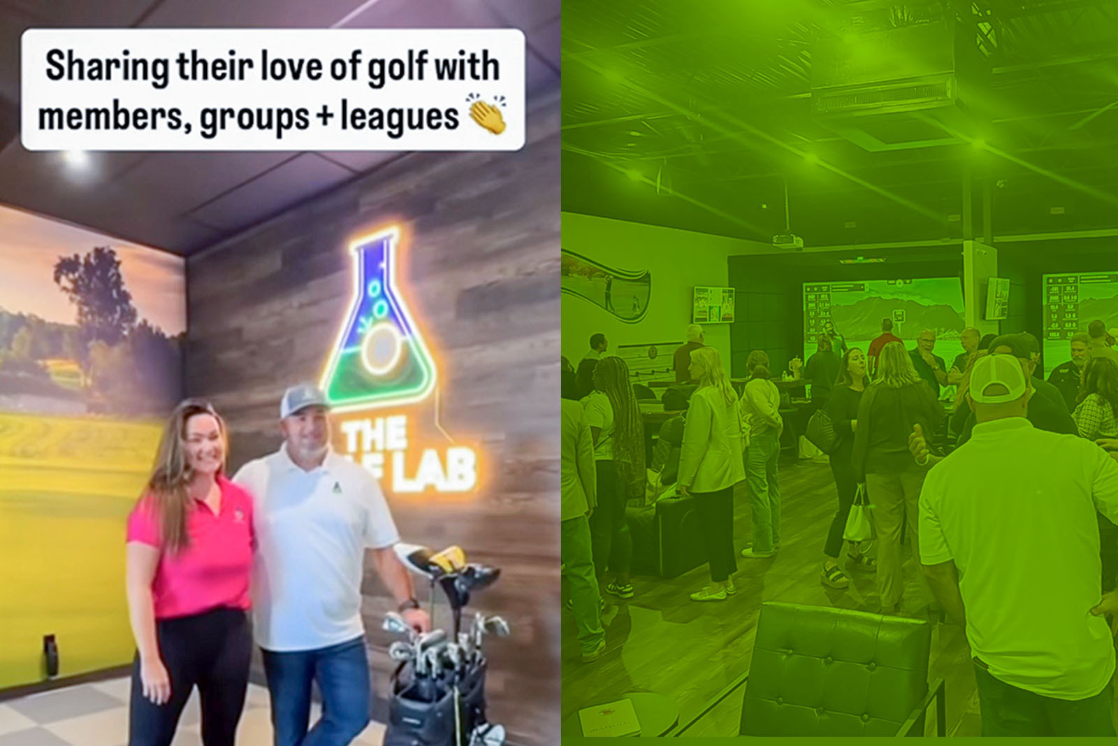 The Golf Lab interior.