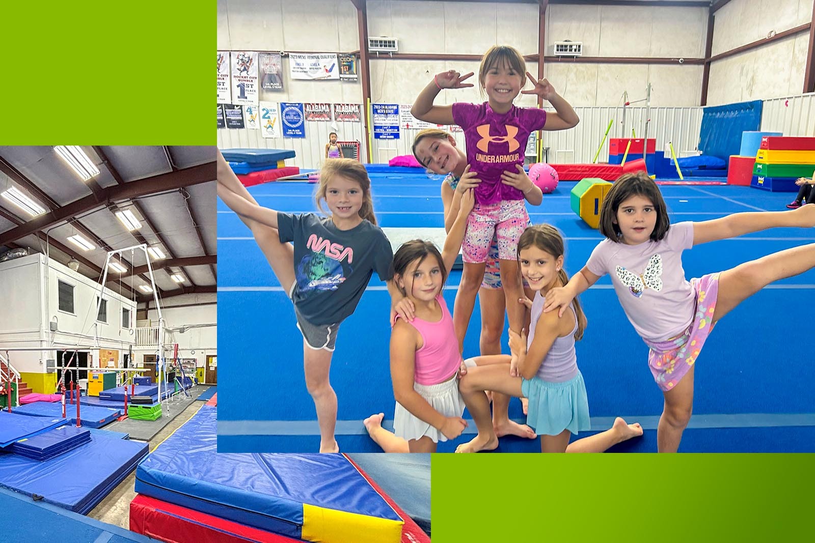 Girls at SOAR Gymnastics.