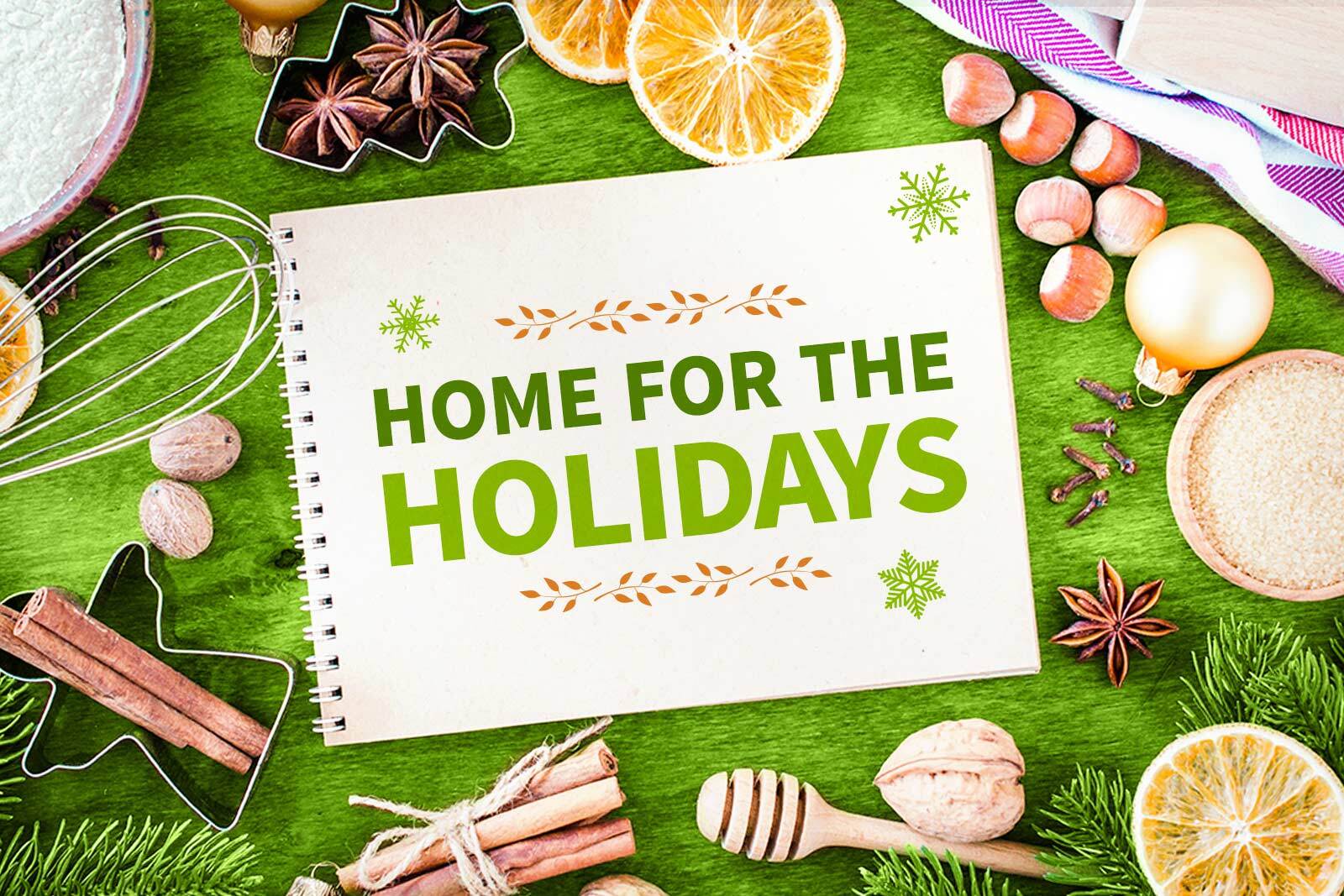 Notebook on a table for writing recipes or menus, surrounded...