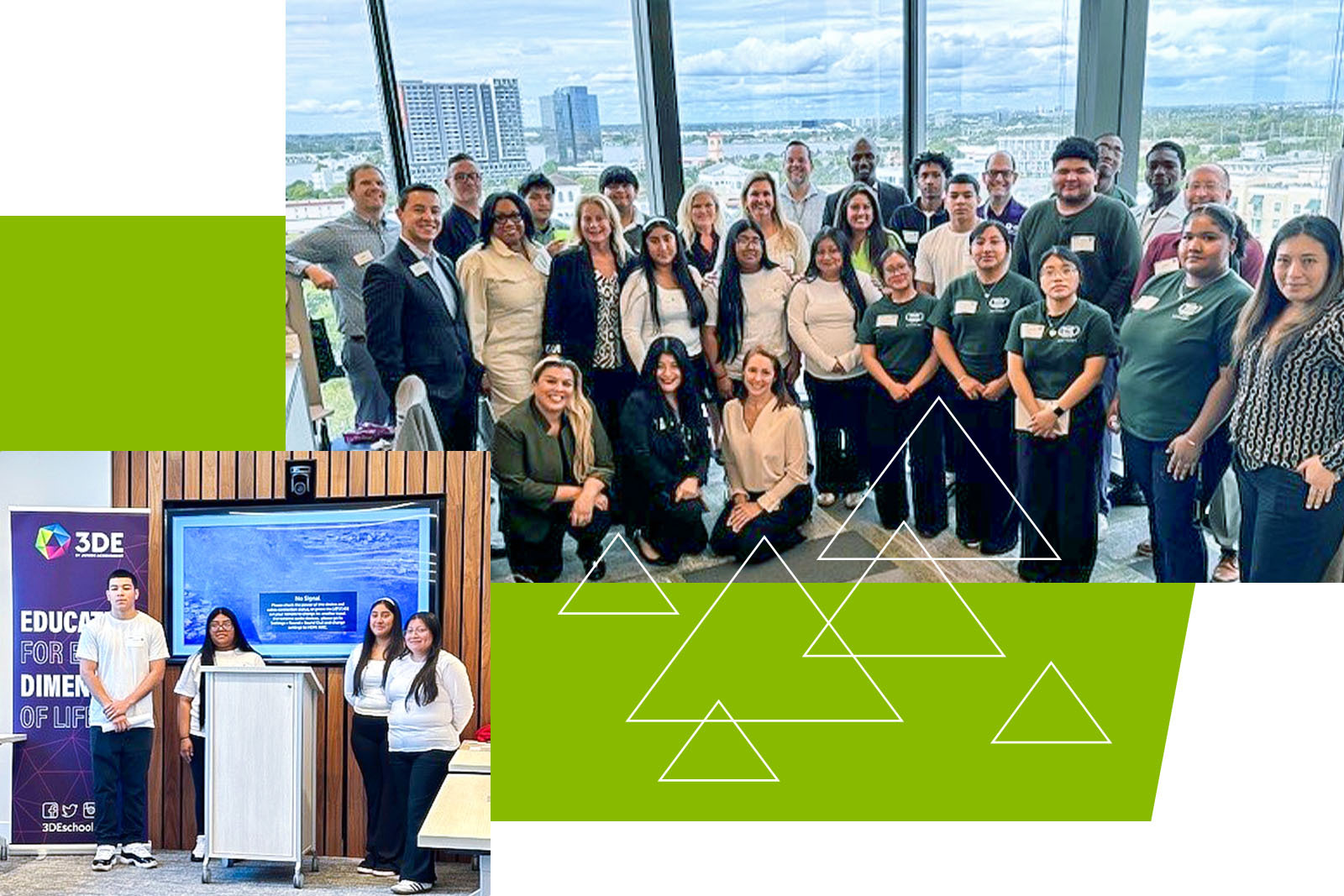 Regions Bank associates and Junior Achievement students.