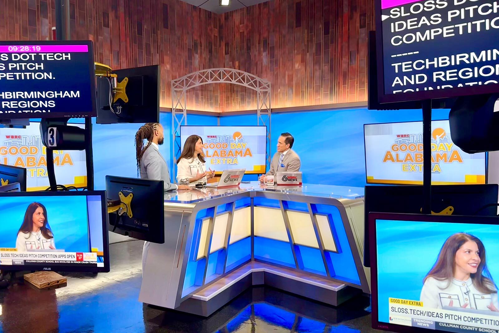 Marta Self and Deon Gordon appear on WBRC Fox6’s Good Day Alabama to reveal the expanded prize structure for Sloss.Tech/Ideas powered by the Regions Foundation.