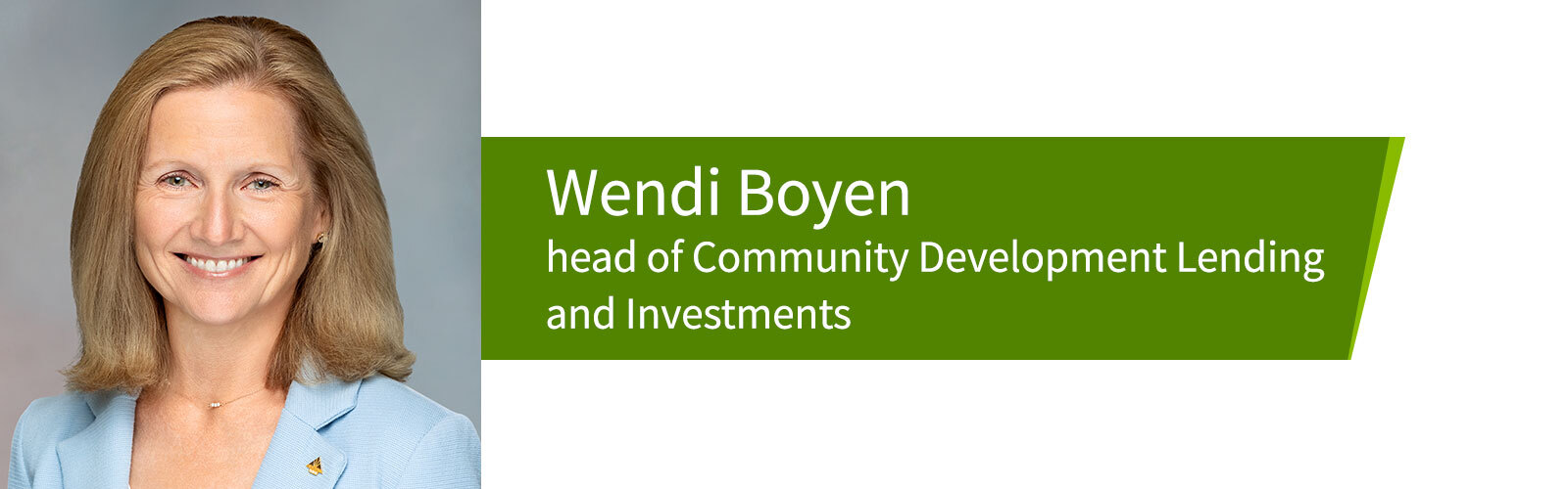 Wendi Boyen, Regions head of Community Development Lending and Investments.