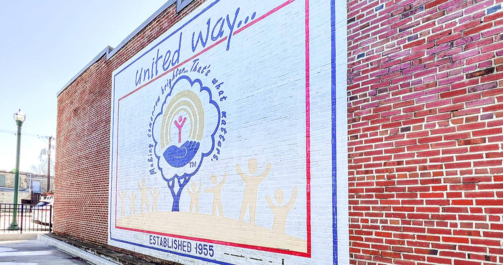 United Way wall sign. 