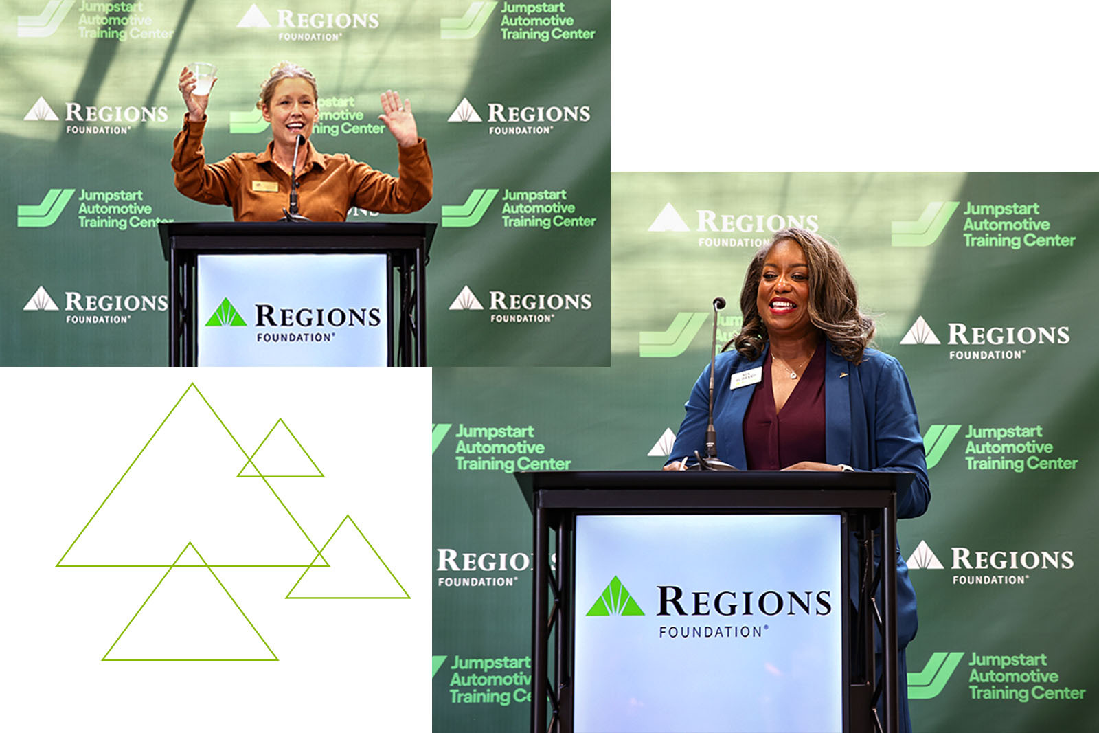 Commissioner Michelle Long Spears, of Dekalb County and Mia Hubbard, Consumer Banking Executive for Regions Bank.