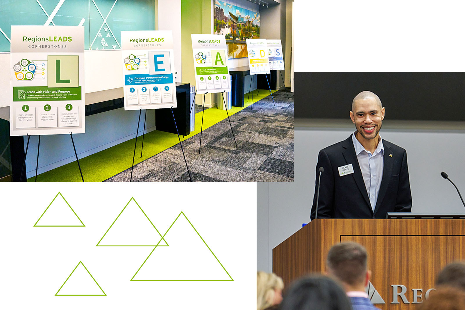 RegionsLEADS signs at event.