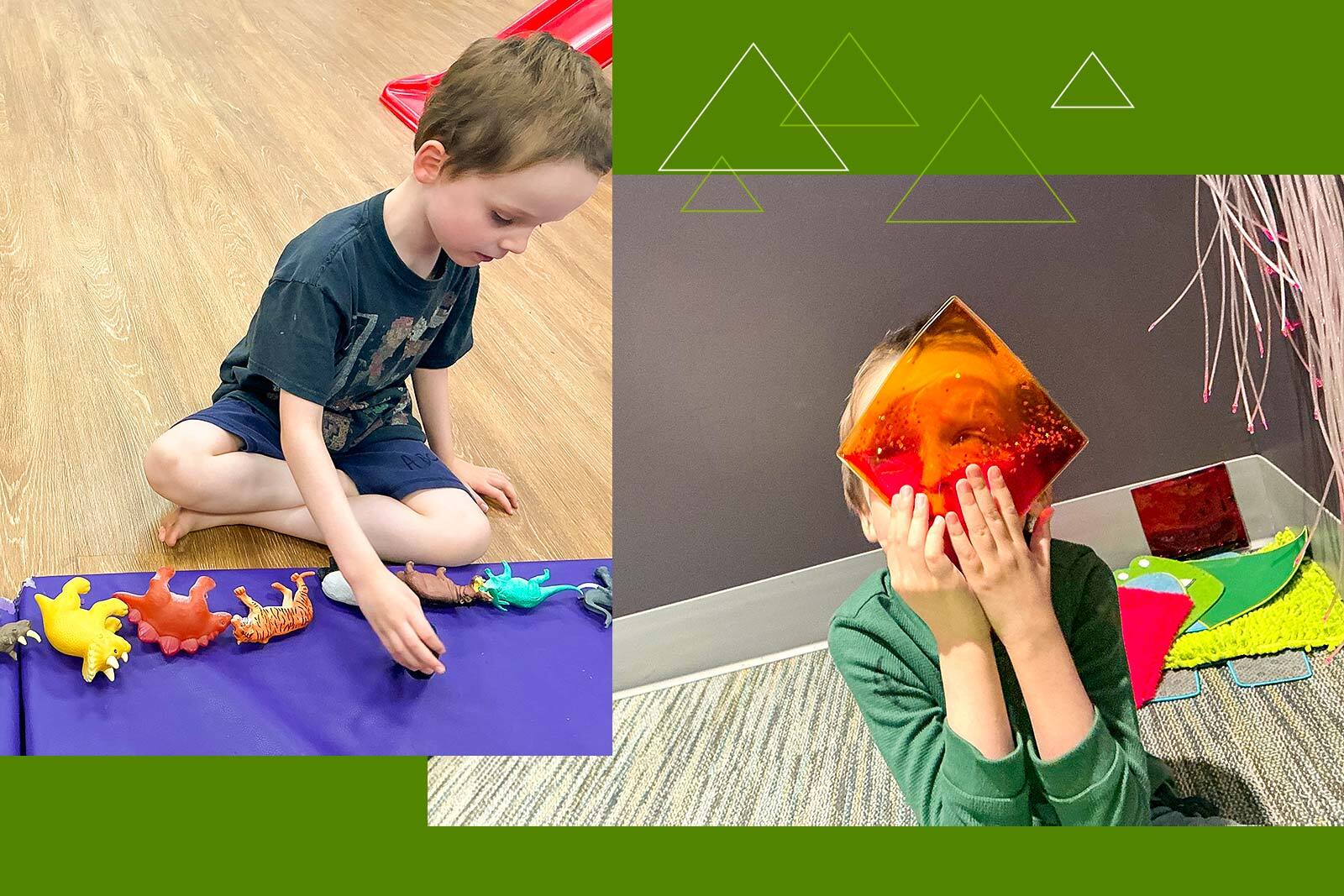 Levi Moore receives one-on-one ABA therapy.