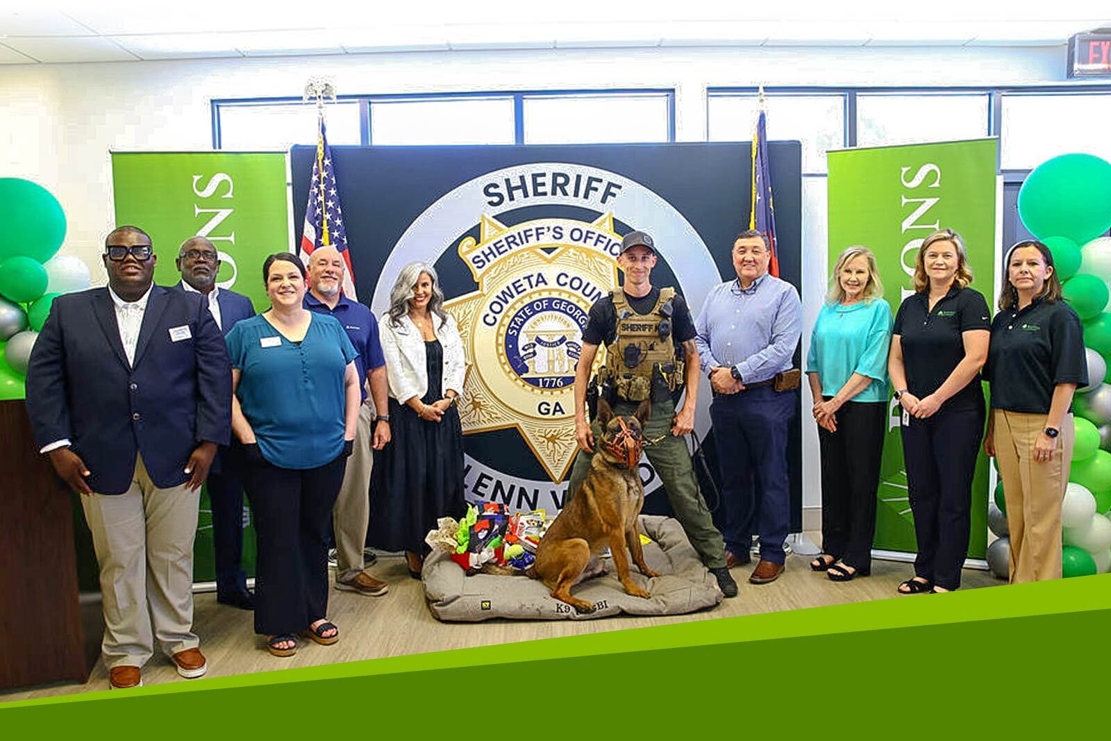 Regions Bank Newnan Main branch associates with representatives from the...