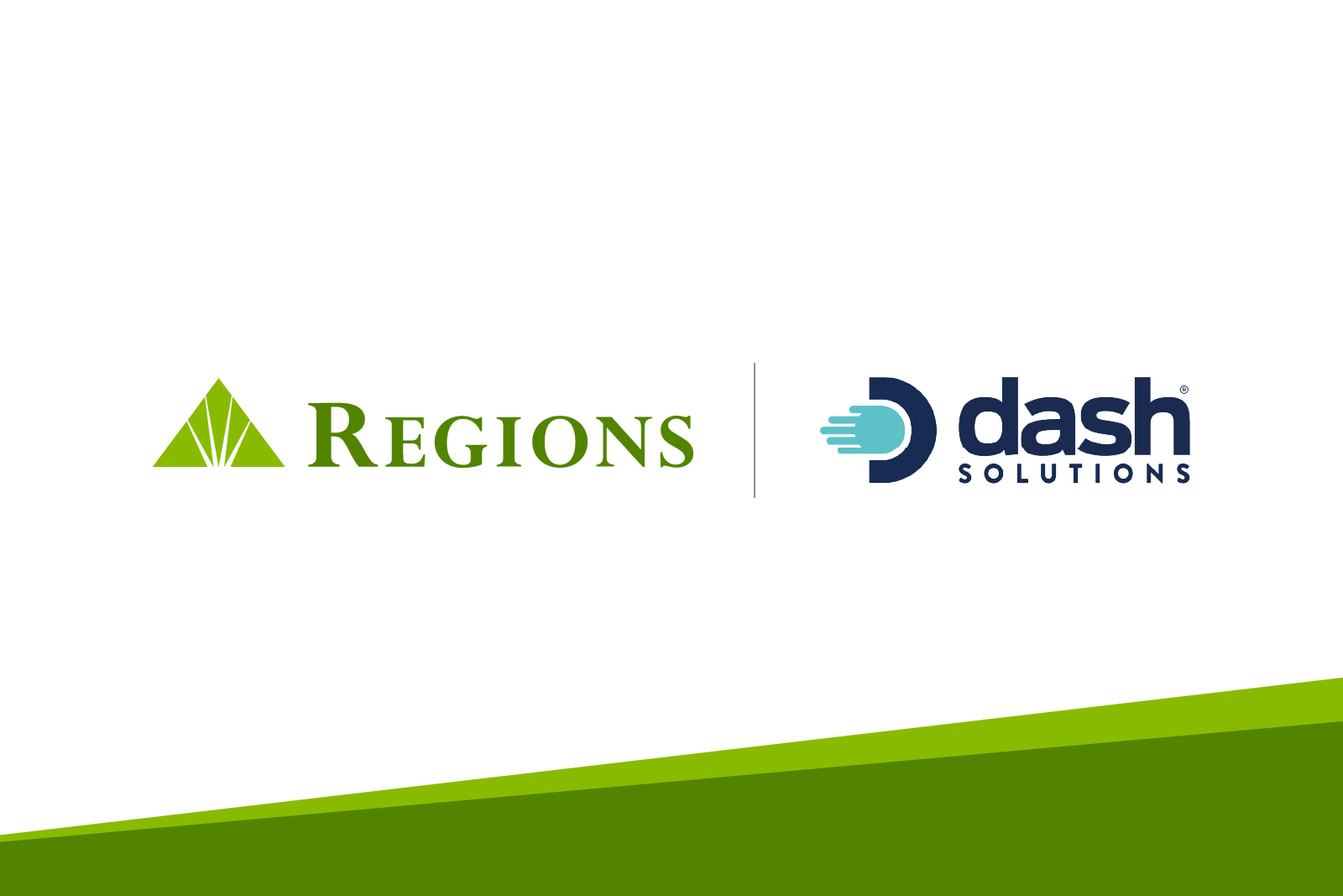 Regions Bank logo and Dash Solutions logo.