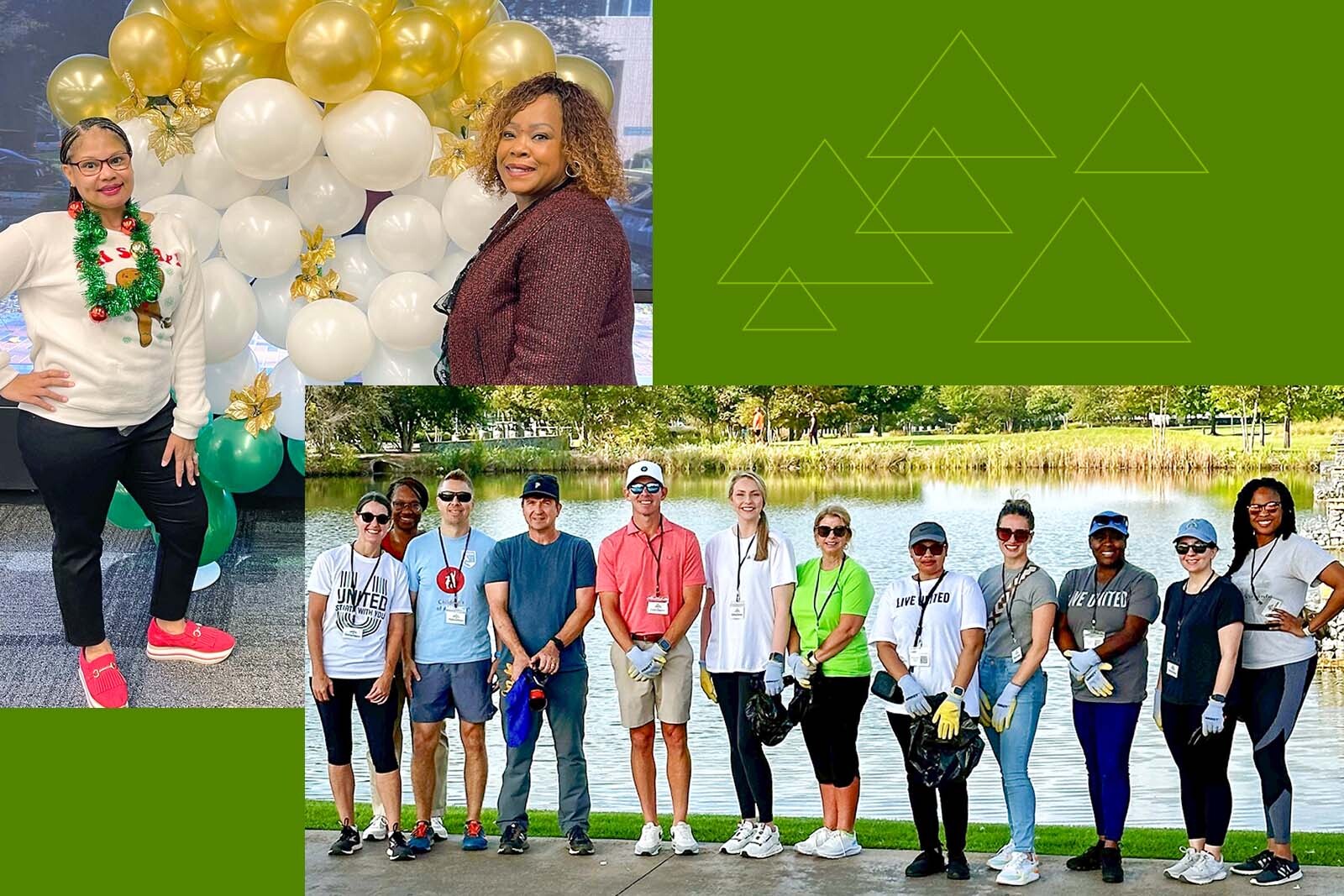 Tiko Russell and volunteers.