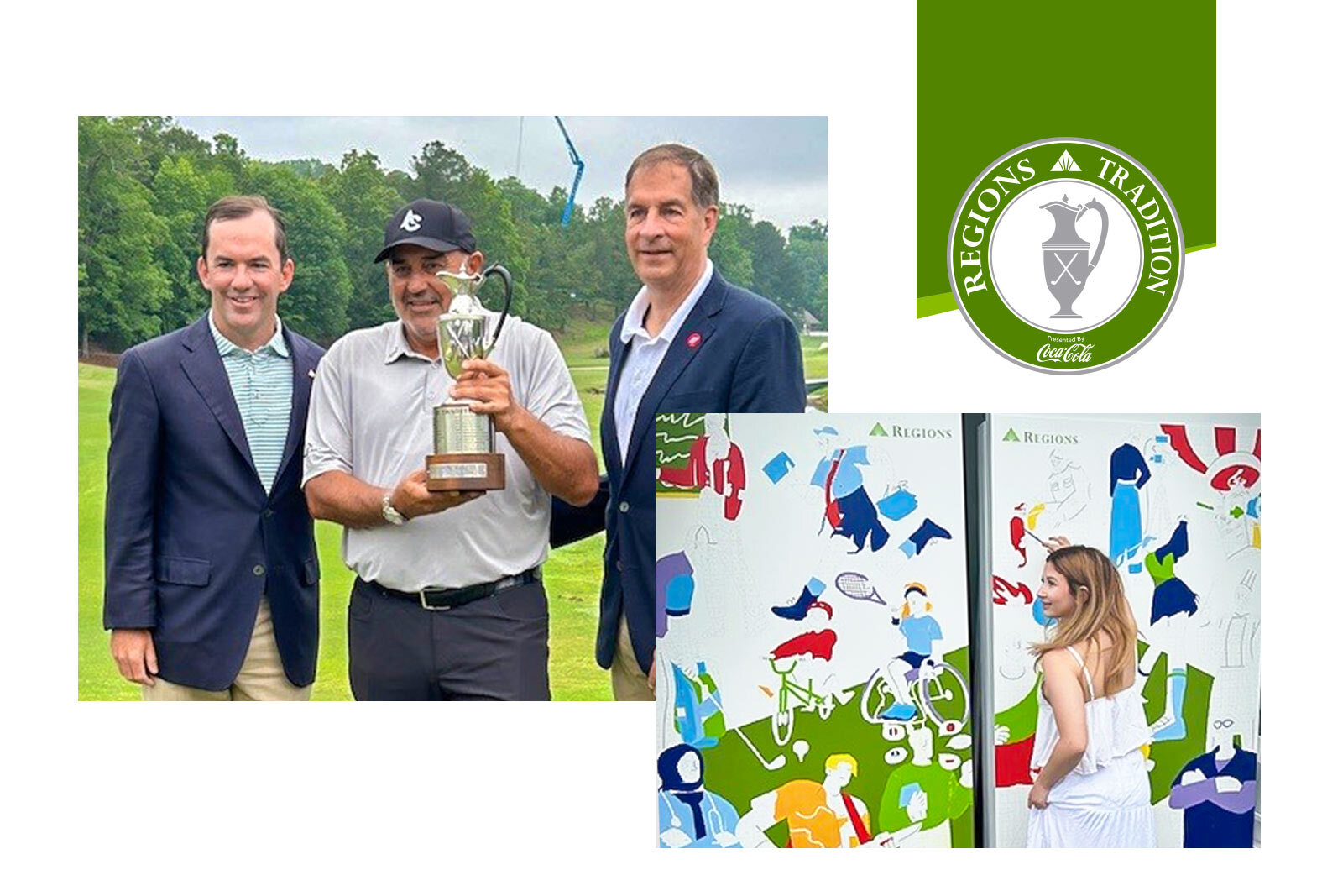 Collage of hotos from previous years at the Regions tradition....