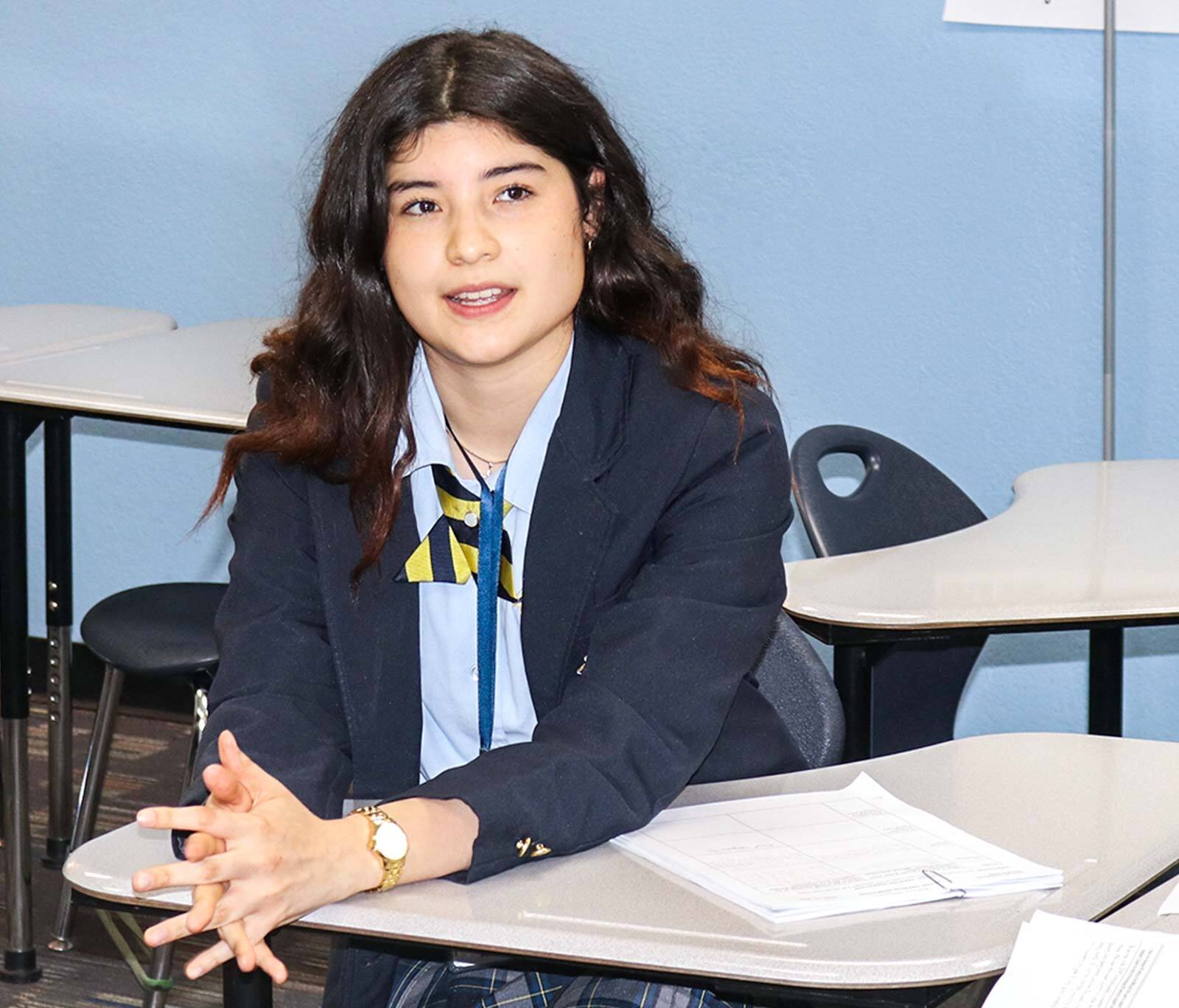 Luciana, Cristo Rey student.