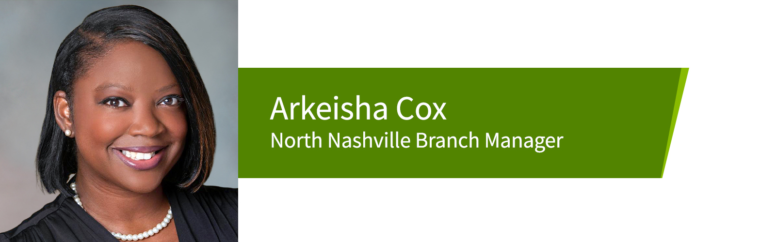 Arkeisha Cox, North Nashville Branch Manager at Regions Bank.