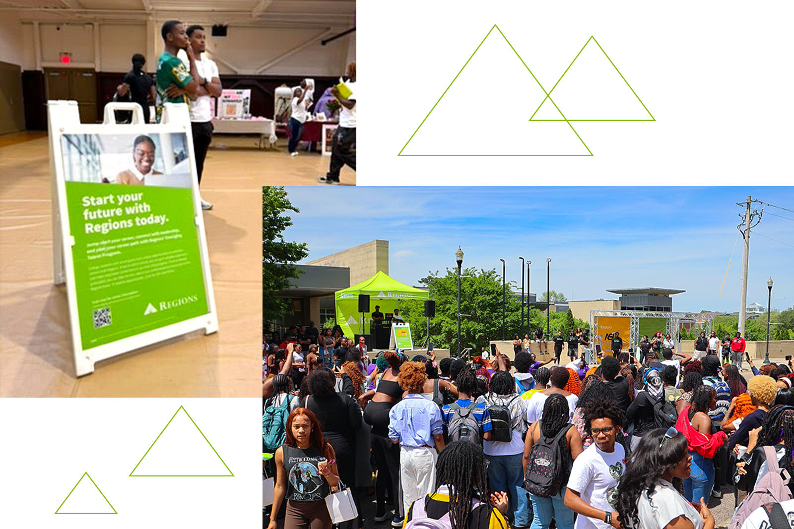 Students gathered for Regions Day event.