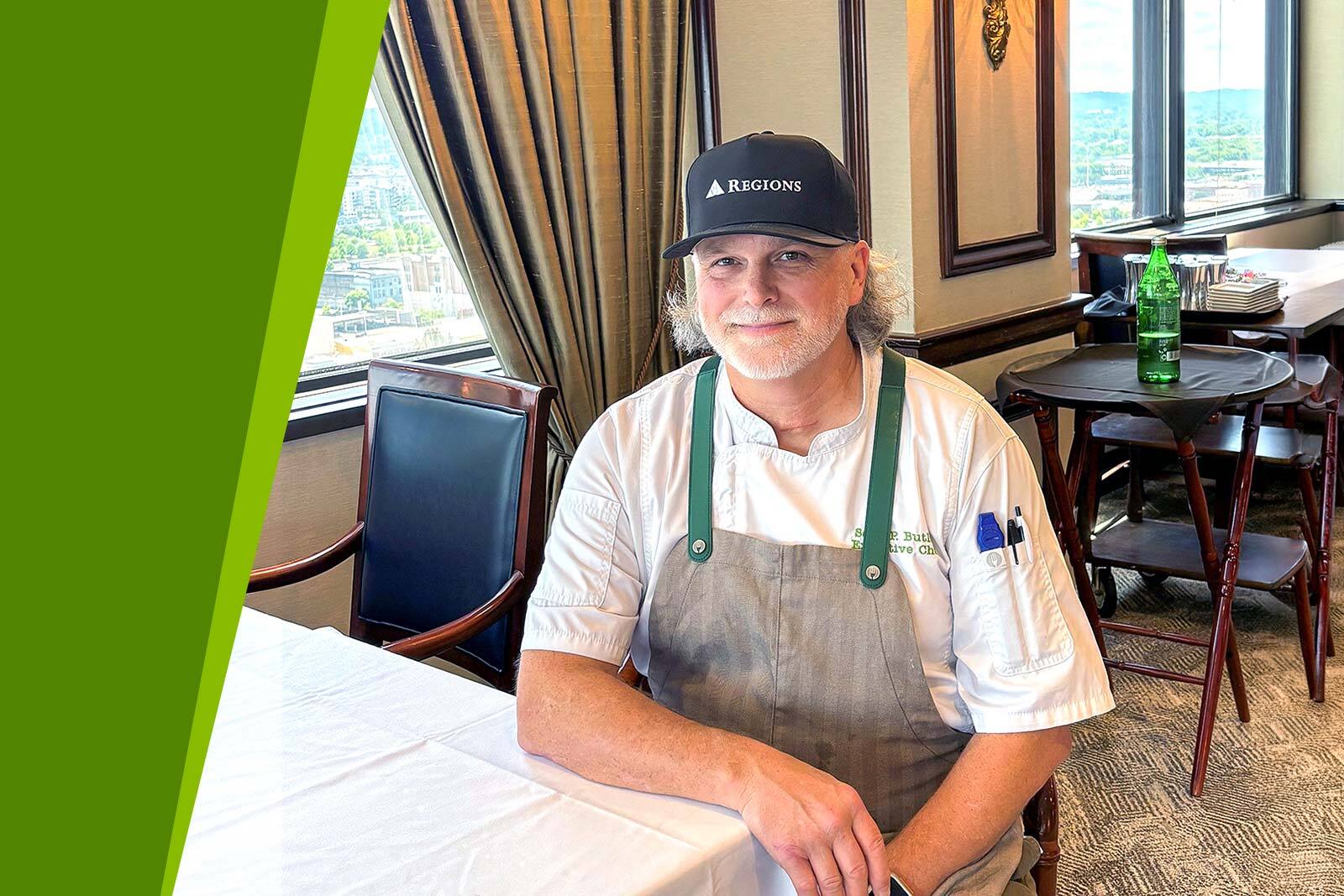 Regions' Chef Sean Butler in the dining room.