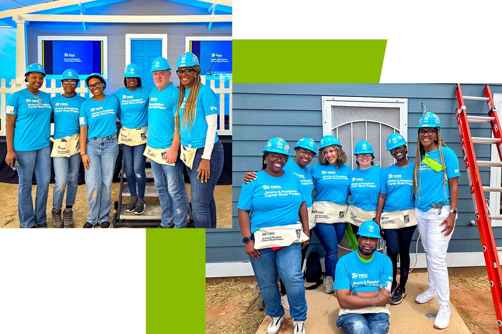 Regions volunteers working on new home construction.