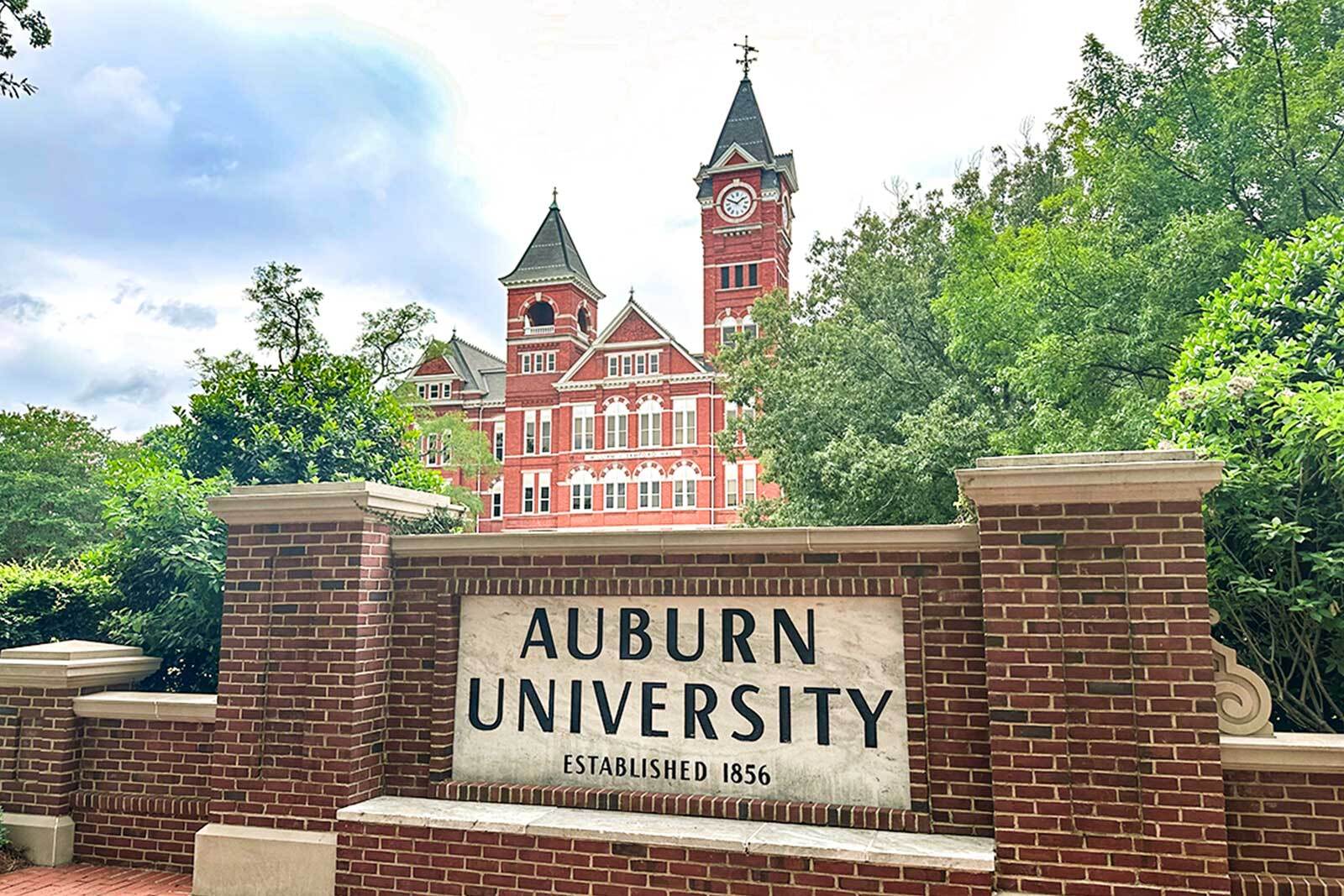 Auburn University sign.