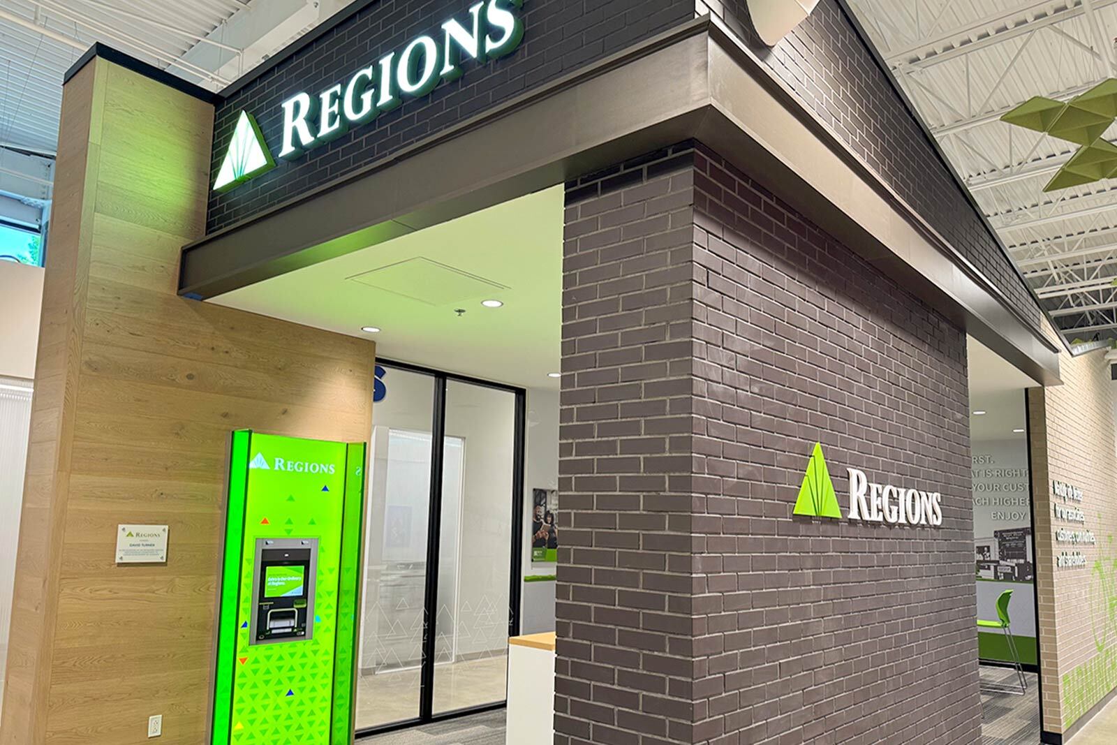 A simulated bank branch anchors JA Finance Park presented by Regions.