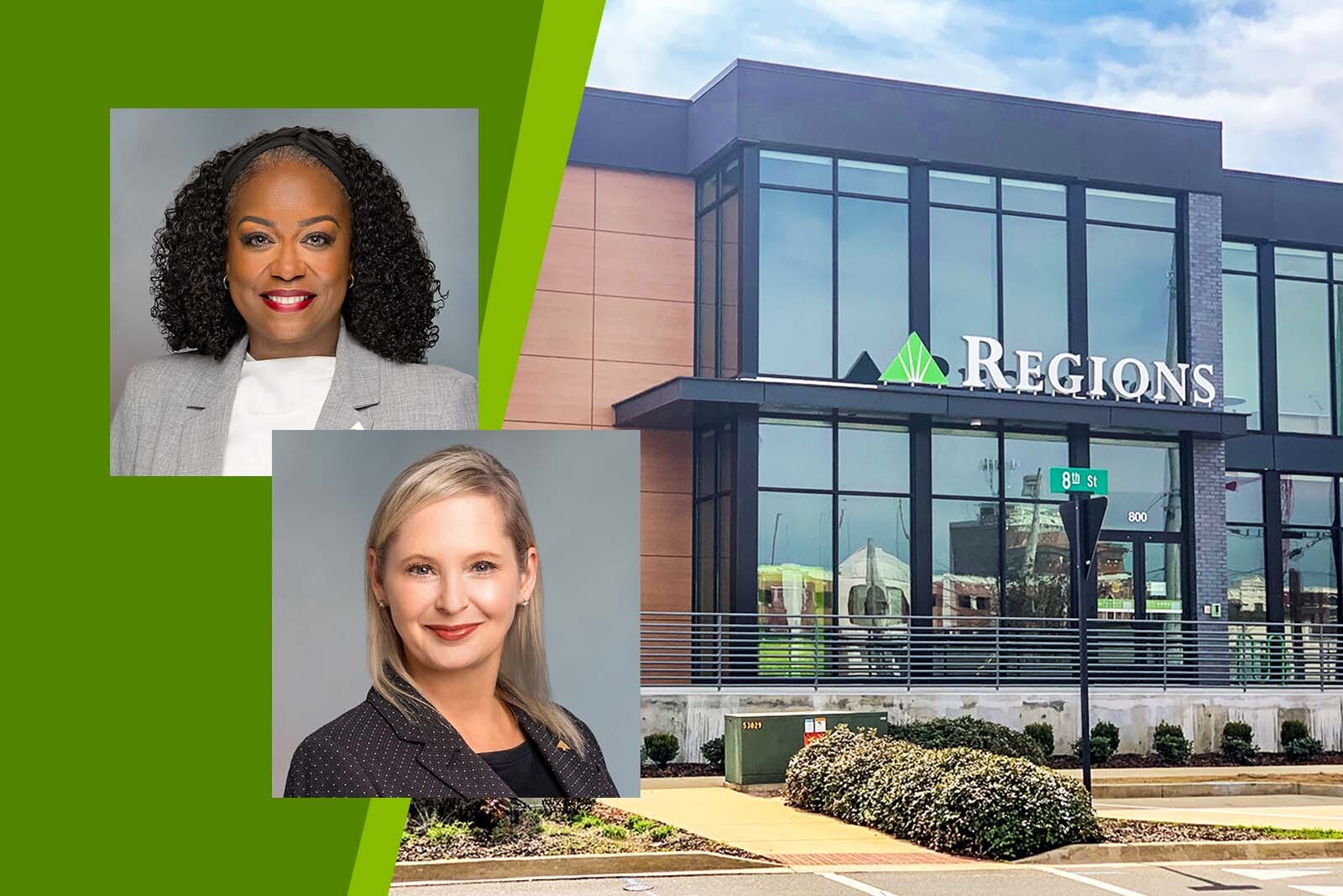 Longtime Regions banker Mia Hubbard (top left) will serve as...
