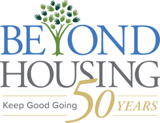 Beyond Housing 50 Years logo.