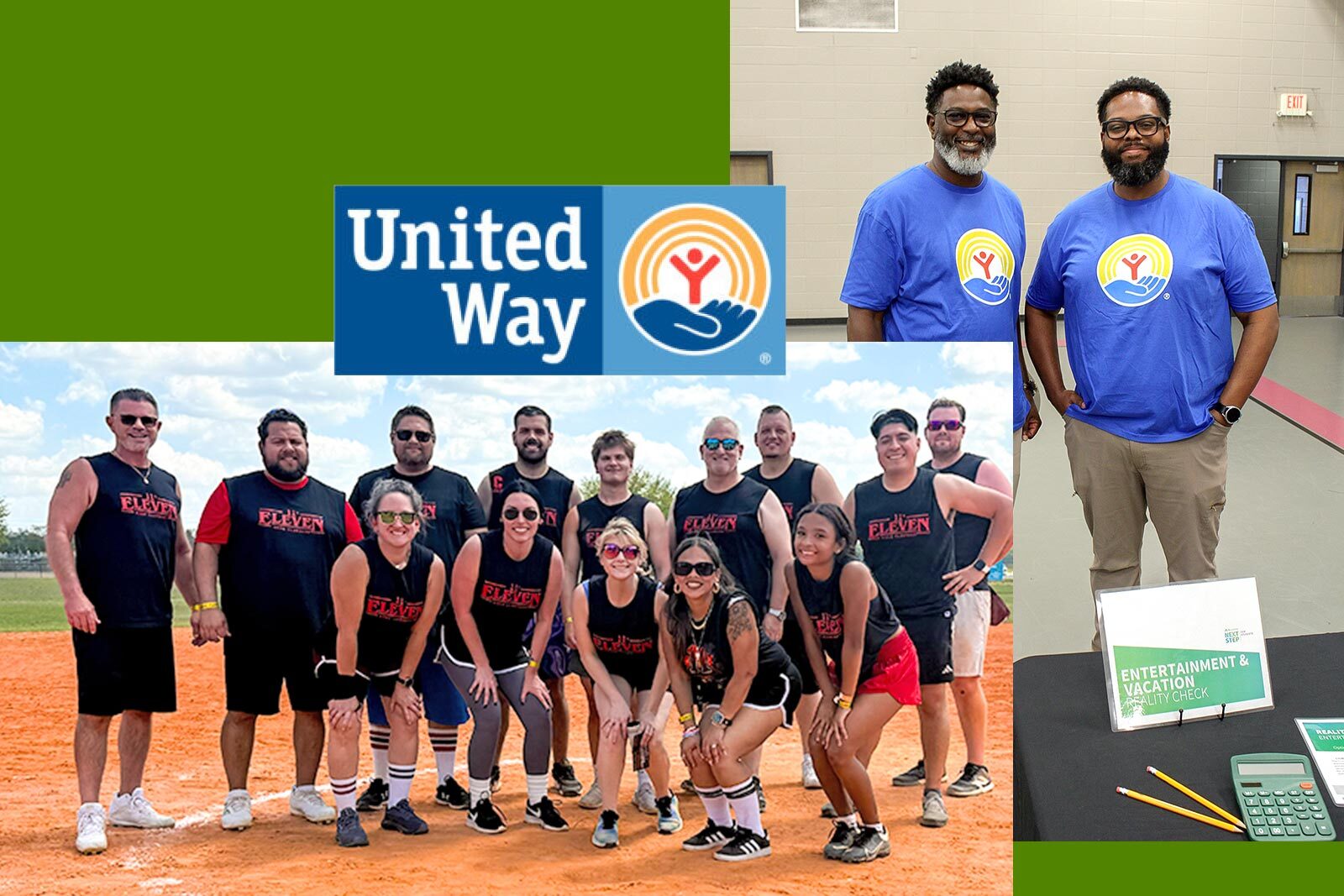 Regions Bank associates participate in United Way volunteer events, working...