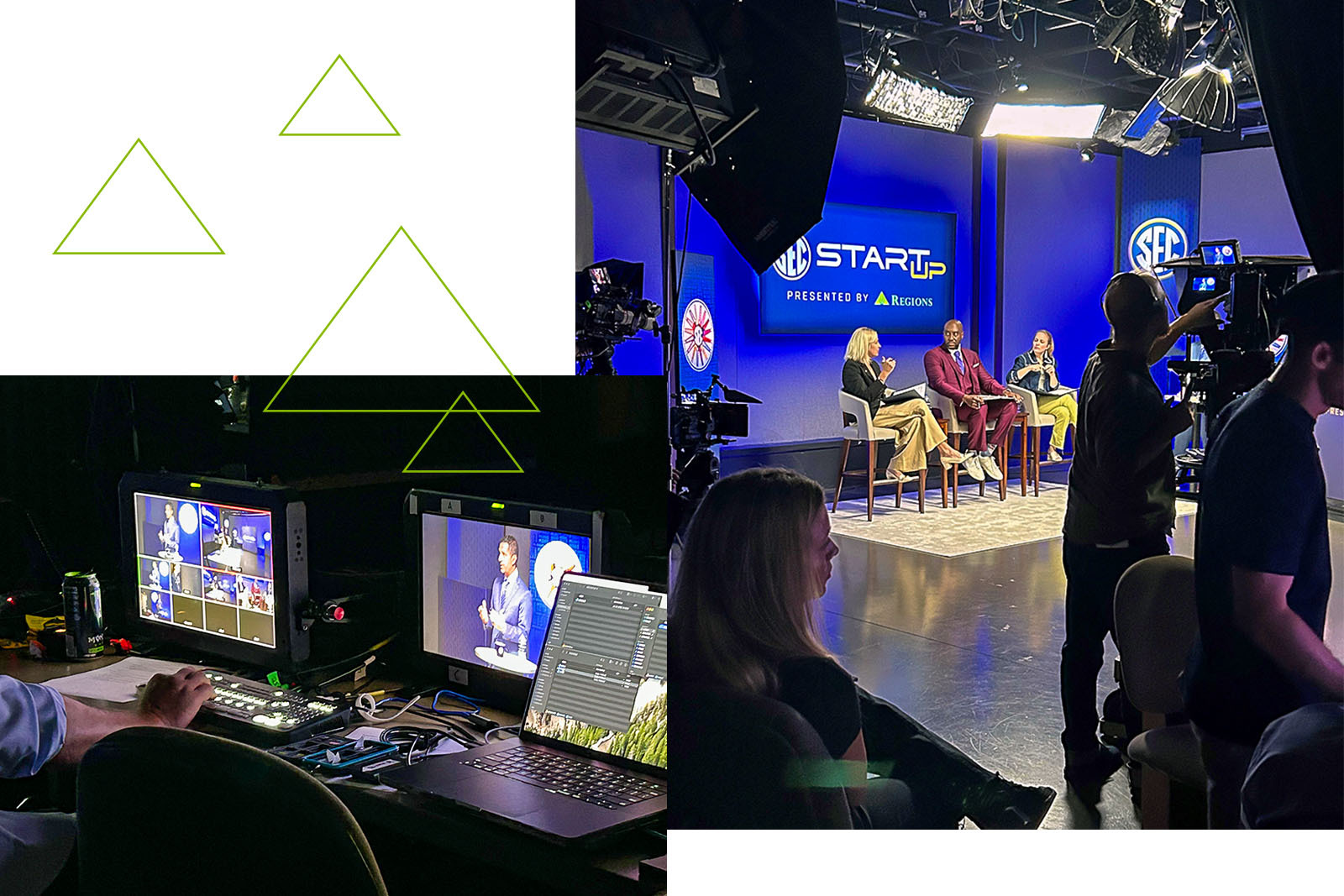 Video broadcasting behind the scenes of SEC StartUp.