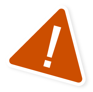 Illustration of a warning icon.