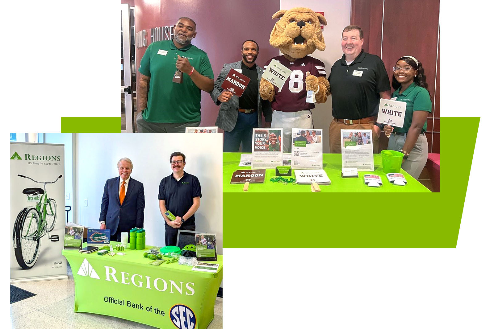 Regions associates at on campus events.