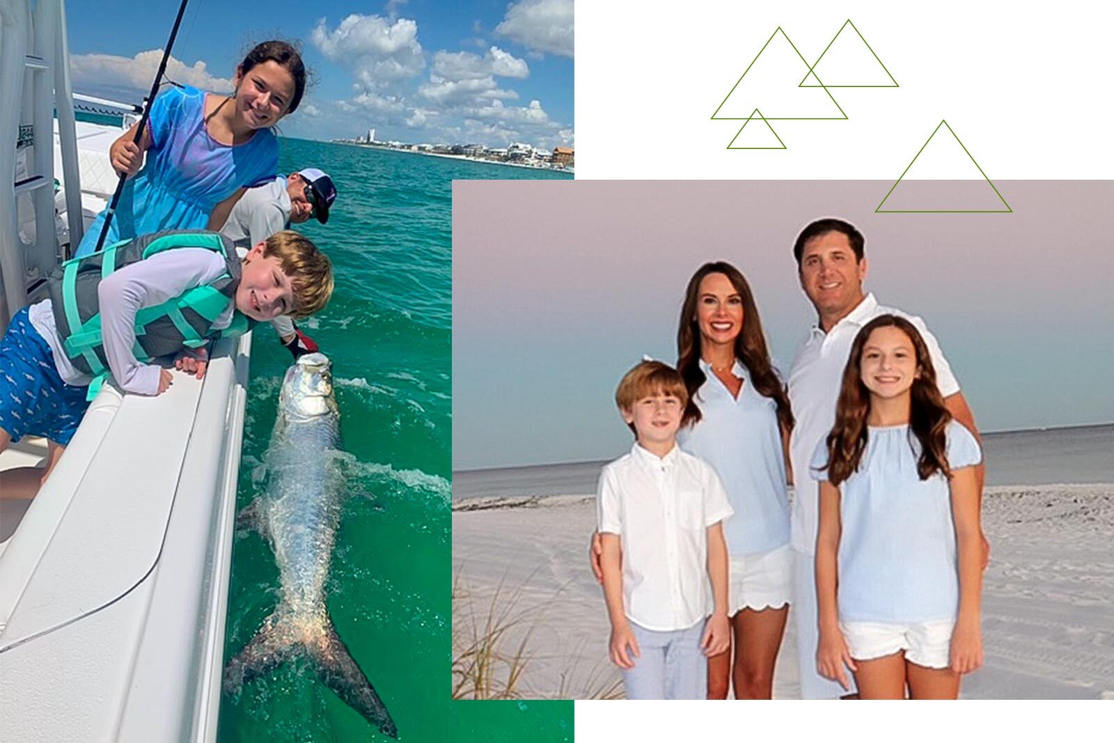 Esfeller is always happy when fishing out on the water. Even more so when he’s out fishing on the water with his children, Marissa and Cooper. To Esfeller, family matters above all. He loves spending time with his wife, Margeaux, daughter, Marissa, and son, Cooper.