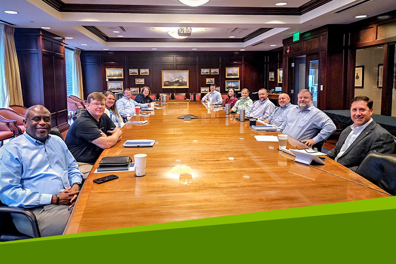 Chris Esfeller (far right) and the South Alabama Commercial Banking...