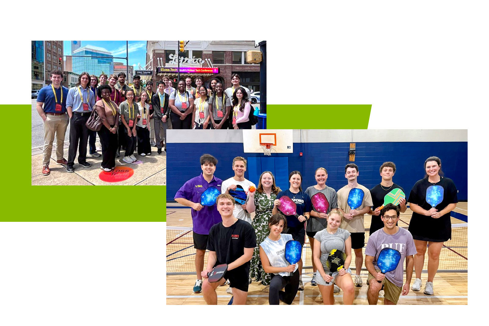 Regions Emerging Talent students at Sloss Tech event and a...