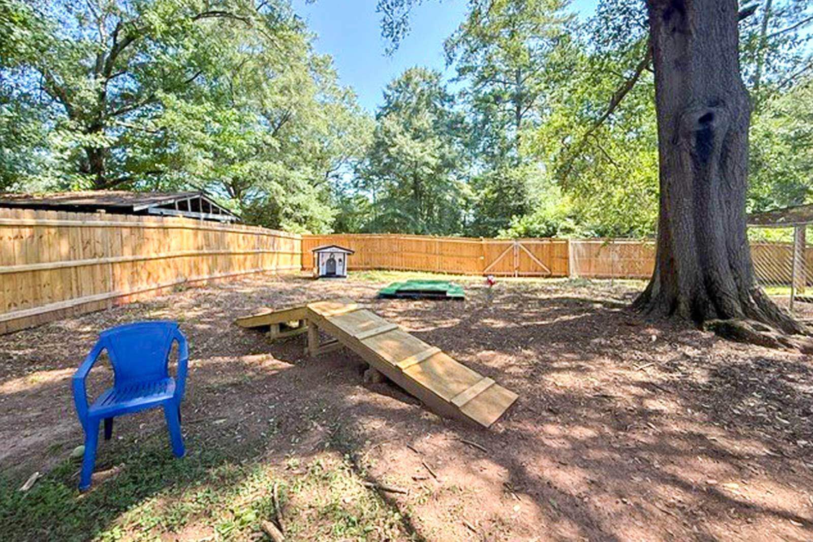 Two new exercise yards were made possible through funding from a Regions Bank donation to Newnan-Coweta Humane Society earlier this year.