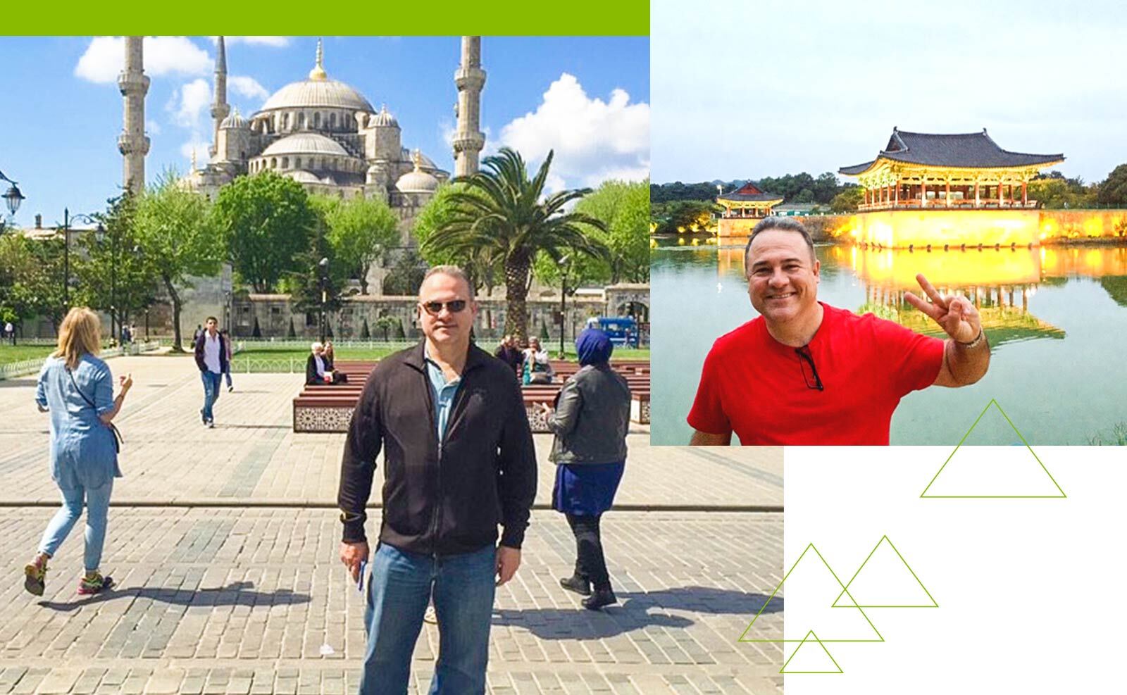 Laerte Barros, Commercial International Banking Leader, at a travel destination.