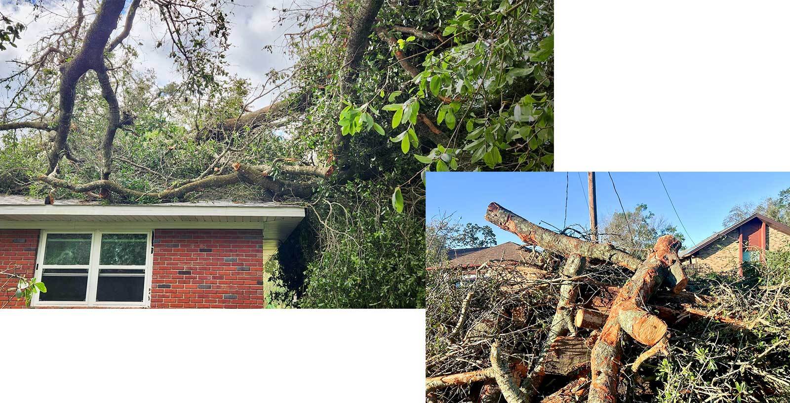 Hurricane Damage collage.